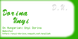 dorina unyi business card